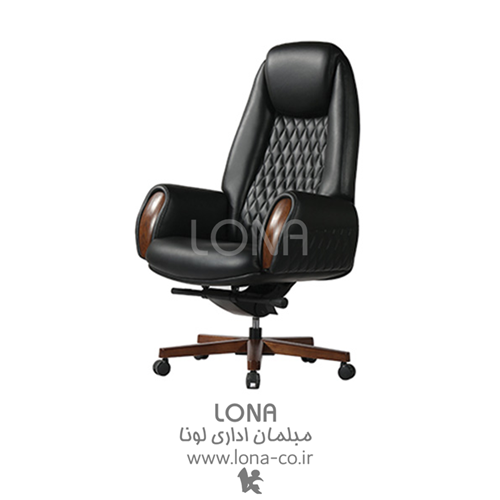 صندلی چرم مشکی لونا